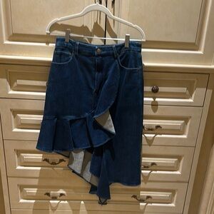 Amur Asymmetrical ruffle denim skirt 6
